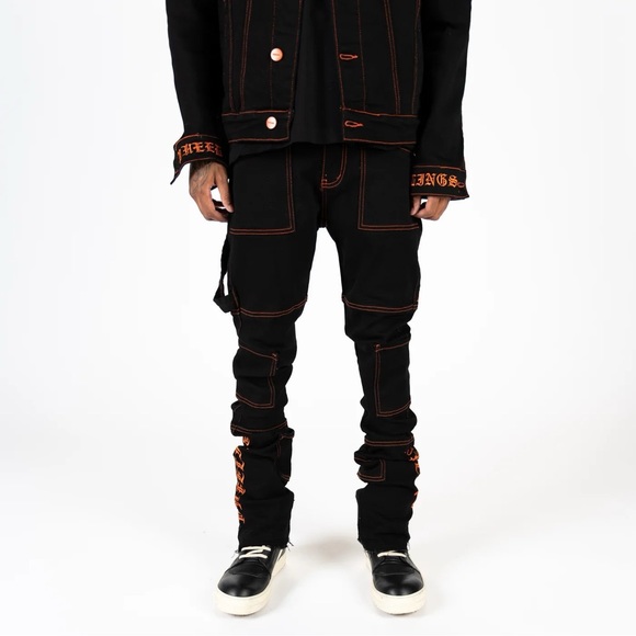 PHEELINGS "DEFYING ODDS" CARGO FLARE STACK DENIM JEANS ONLY - Picture 4 of 8